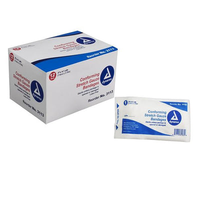 Bandage 3"x4.1yd Gauze Polyester Sterile 12/Bx, 8 BX/CA - Surgical Supplies NY